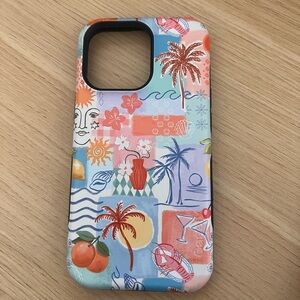 Colorful Tropical Pattern Phone Case - Multi-Color